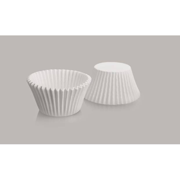 Cukrászdobozos cupcake kerek fehér készlet - 50db