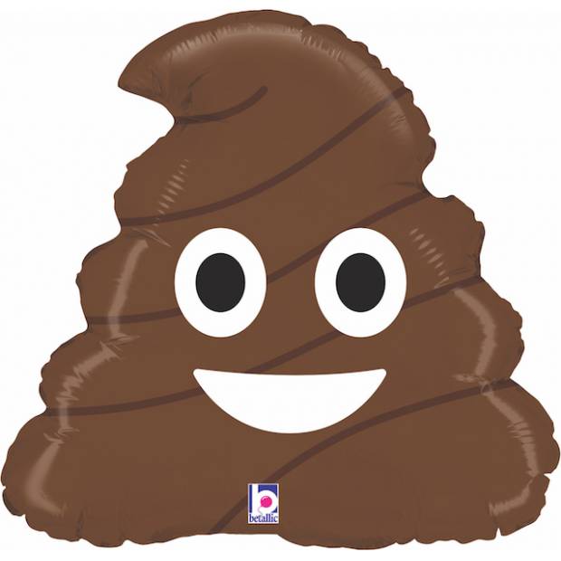 Felfújható léggömb emoji Poo 51 cm