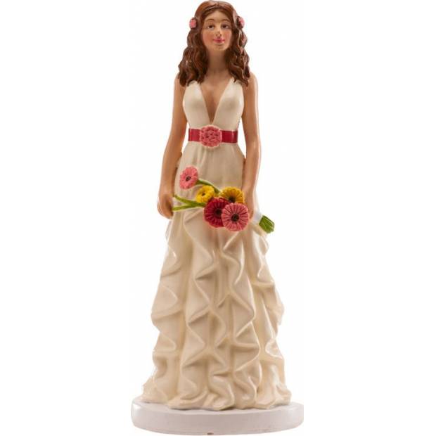 Esküvői torta figura 16cm ő romantikus ruhában