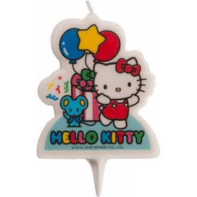 Hello Kitty torta gyertya 7cm egérrel és lufikkal