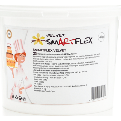 Smartflex Velvet Vanilla 4 kg (Tortamáz és modellező masszák) 0043 dortis