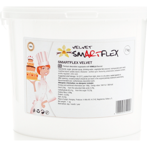 Smartflex Velvet Vanilla 7 kg (Tortakrém és modellező alapanyag) 0049 dortis