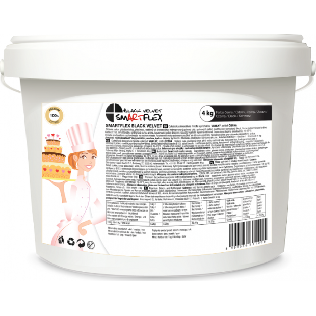 Smartflex Black Velvet Vanilla 4 kg (bevonó- és modellezőanyag) 0088 dortis