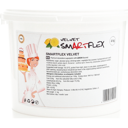 Smartflex Velvet Citron 4 kg (Tortabevonó és modellező keverék) 0416 dortis