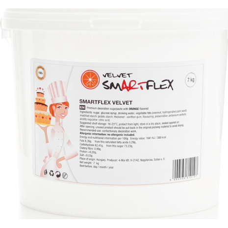 Smartflex Velvet Orange 7 kg (tortabevonó és modellező alapanyag) 0053 dortis