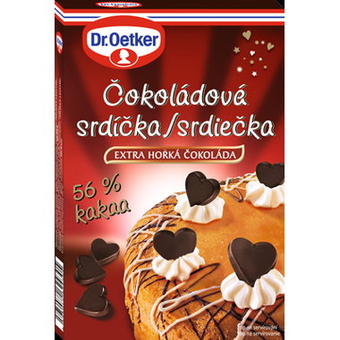 Dr. Oetker csokoládészívek extra keserű (45 g) DO0043 dortis