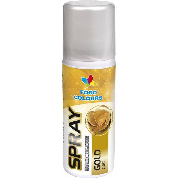 Food Colours New Gold spray festék (50 ml) arany E171 nélkül