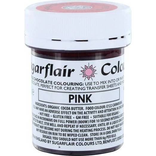 Kakaóvaj csokoládé szín Sugarflair Pink (35 g) C301 dortis