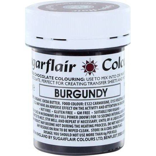 Kakaóvaj csokoládé színező Sugarflair Burgundy (35 g) C305 dortis