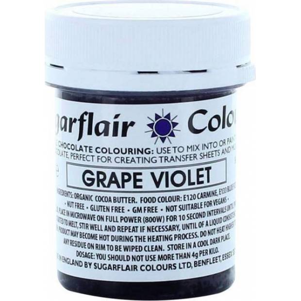 Kakaóvajas csokoládé színező Sugarflair Grape Violet (35 g) C311 dortis