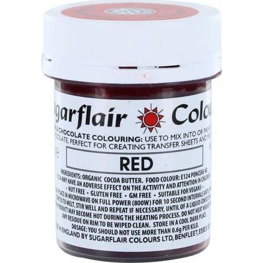 Kakaóvajas csokoládé színező Sugarflair Red (35 g) C302 dortis