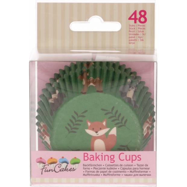 Papír cupcake 48db Fox