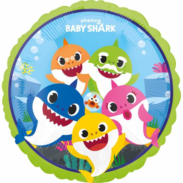 Standard fólialufi Baby Shark 43 cm-es léggömb