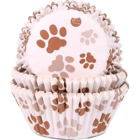 Muffin kosarak barna mancsok 50x33 mm - House of Marie