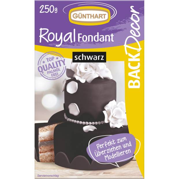 Royal fondant, fekete 250g