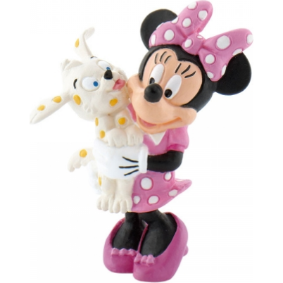 Minnie és kiskutya torta figura 7x5cm