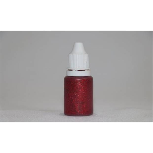 Glitter gél 15ml piros