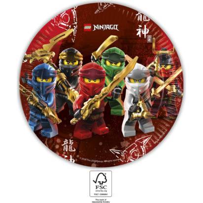 Papír party tányér 23cm Lego Ninjago