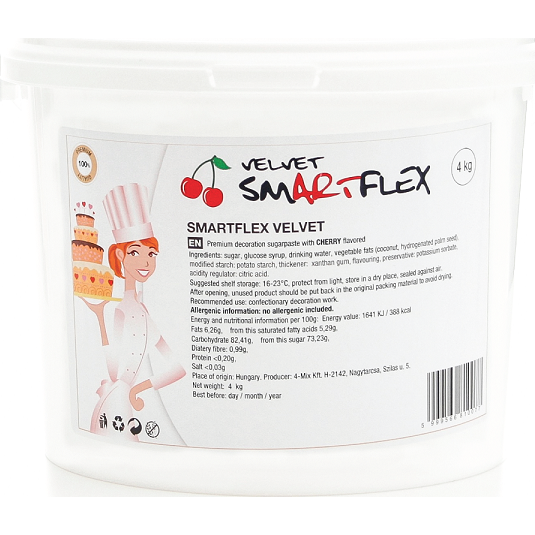 Bevonó- és modellezőanyag - Velvet Cherry 4Kg - Smartflex Velvet