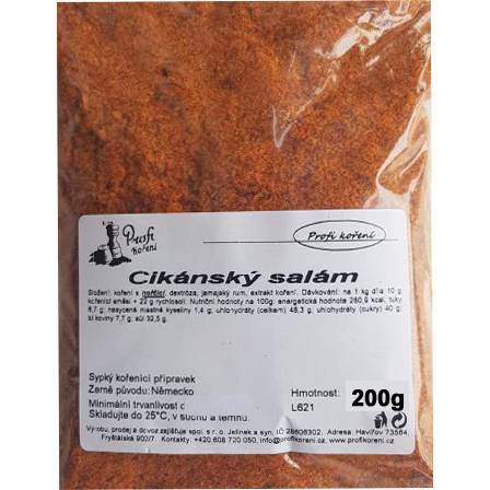 Cigányszalámi (200g) fűszerek