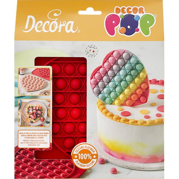 POPIT DecorPop szív szilikon forma POPIT DecorPop szív