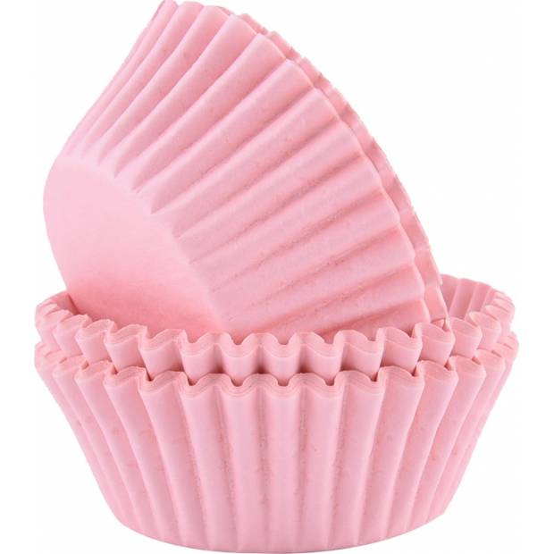 Cupcake kosárkák, világos rózsaszín 60db