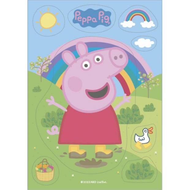 Ehető papír 20cm peppa malac 14,8x21 cm