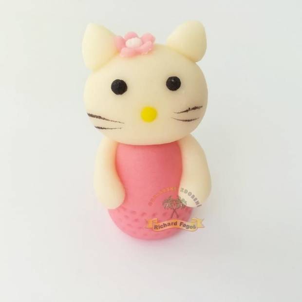 HELLO KITTY 5cm tortafigura kókuszdió masszából