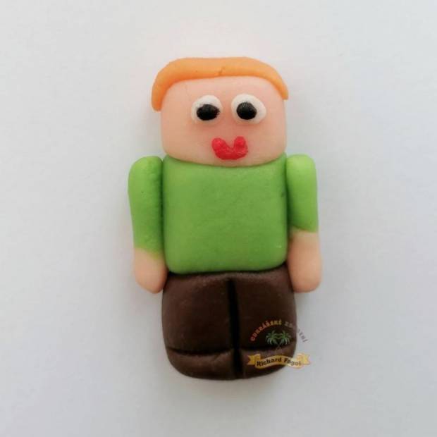 Torta figura Minecraft Alex 30g kókuszdió masszából