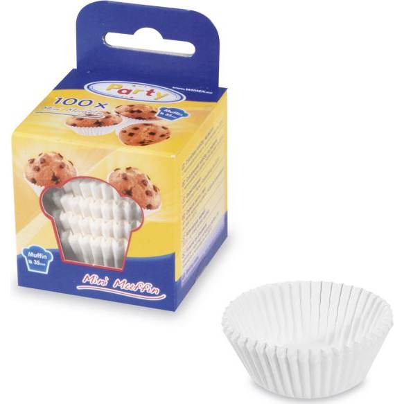 Cukrászsütemény muffin fehér 35x20mm 100db