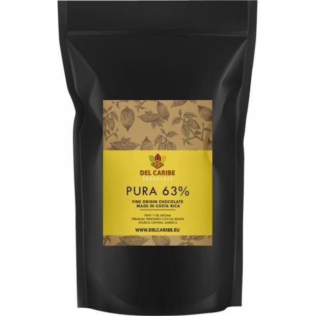 Prémium étcsokoládé 63%, 10kg - Chocolate Del Caribe