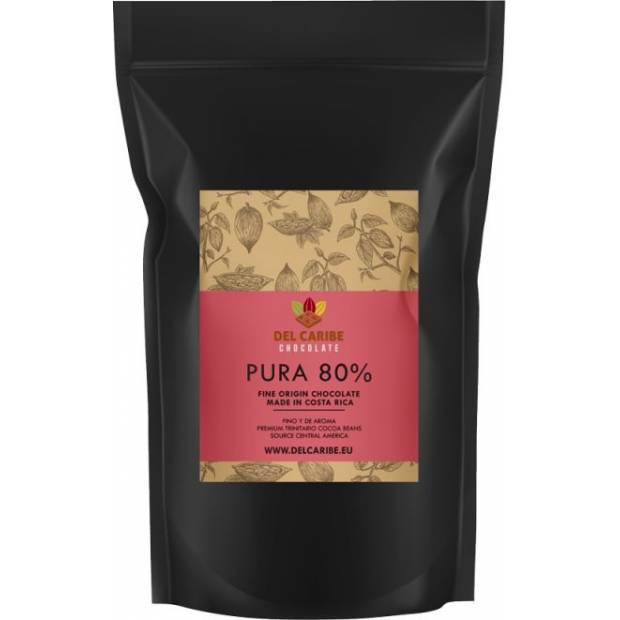 Prémium étcsokoládé 80%, 10kg - Chocolate Del Caribe