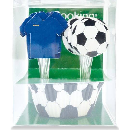 Cupcake kosárkák + futball mérkőzések, 24db