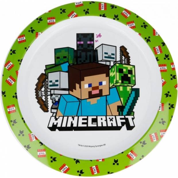 Minecraft műanyag tányér