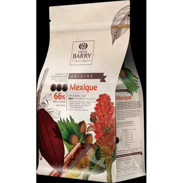 Kakaó Barry Origin csokoládé MEXIQUE sötét 66% 1kg - Callebaut