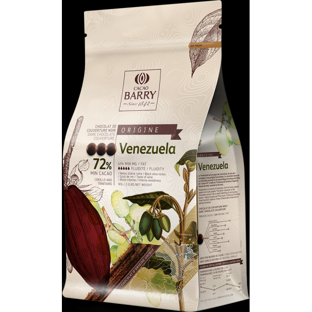 Kakaó Barry Origin csokoládé VENEZUELA sötét 72% 1kg - Callebaut