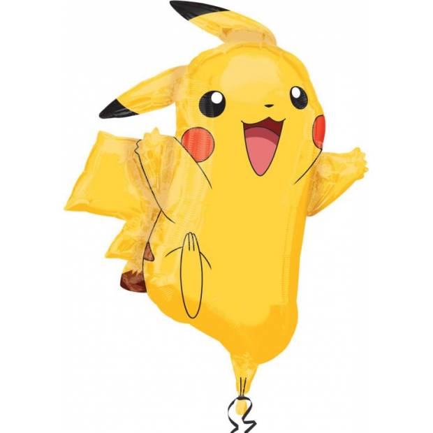 Fóliából készült pikachu lufi, 62cm