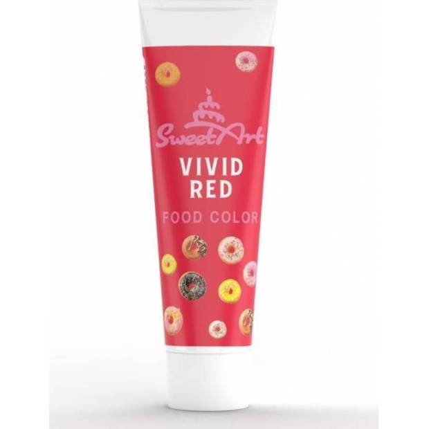 SweetArt zselés színtubus Vivid Red (30 g)