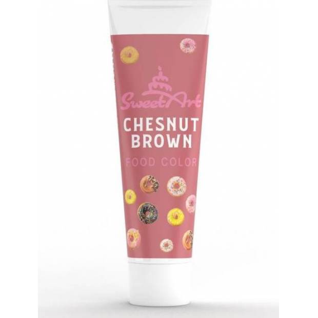 SweetArt gélfesték tubus Chestnust Brown (30 g)