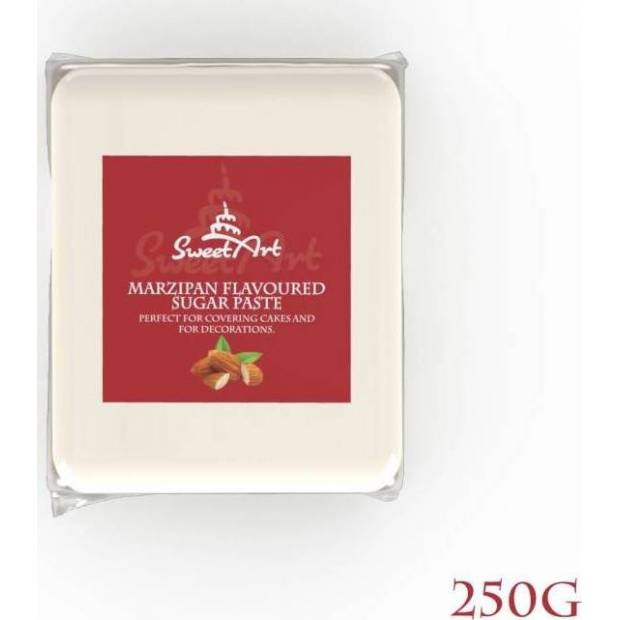 SweetArt marcipán ízesítésű bevonó- és modellezőmassza Fehér (250 g)