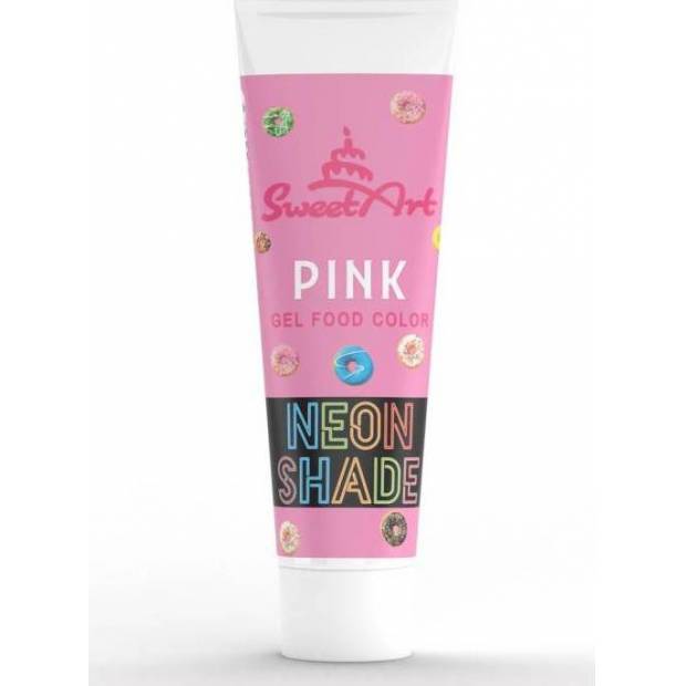 SweetArt neon hatású gélfesték tubus Rózsaszín (30 g)