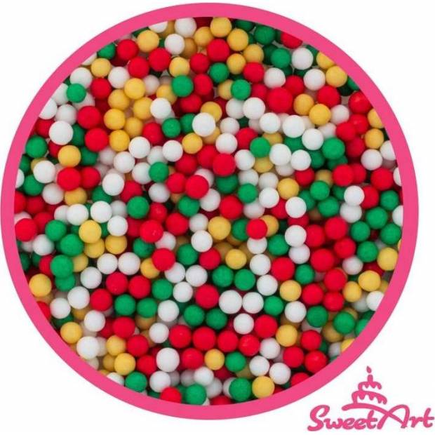 SweetArt cukorgyöngyök Golden Christmas mix 5 mm (80 g)