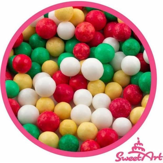 SweetArt cukorgyöngyök Golden Christmas mix 7 mm (80 g)