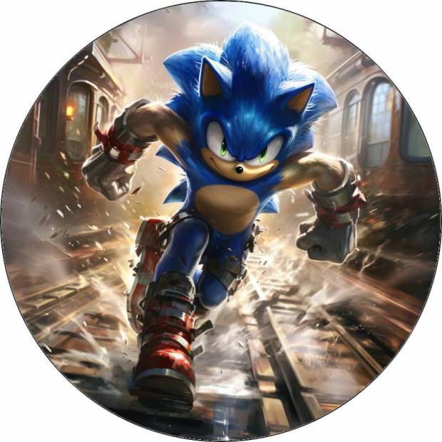 Ehető papír süni Sonic 19,5cm