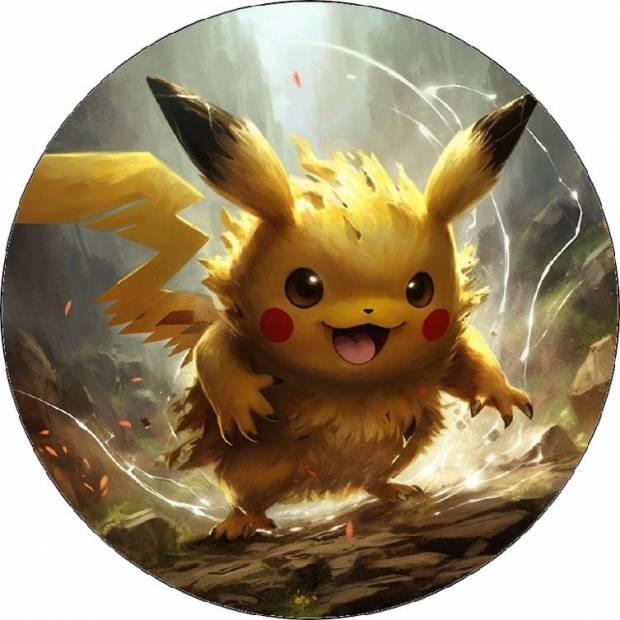 Pokémon Pikachu ehető papír 19,5cm