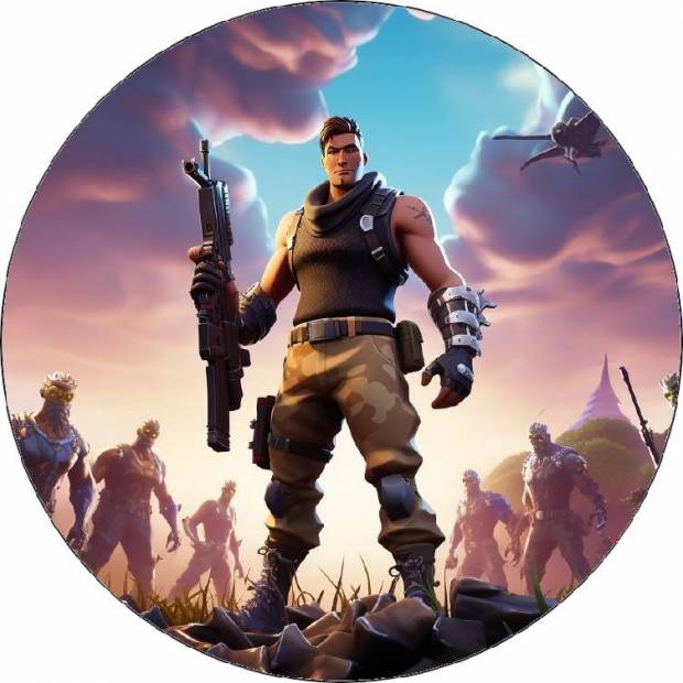 Ehető papír Fortnite játék shooter 19,5cm