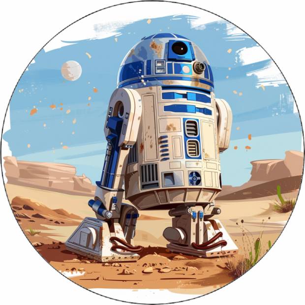 Ehető papír Csillagok háborúja R2-D2 19,5 cm