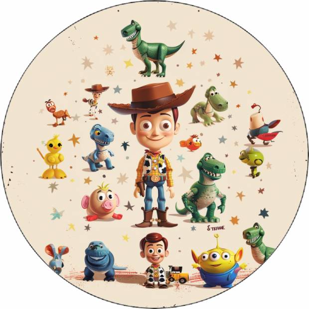 Ehető papír Toy story Woody játékokkal-02 19,5 cm