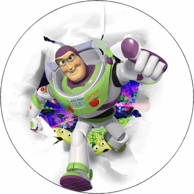 Ehető papír Toy story Buzz Lightyear fehér alapon 19,5 cm