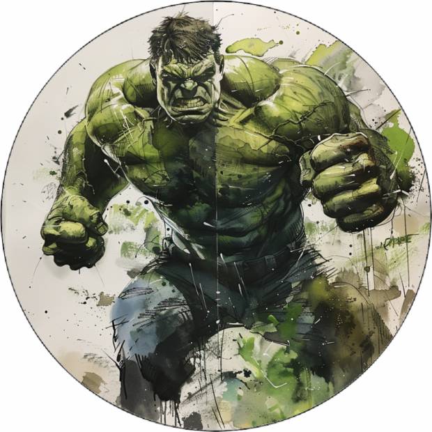 Ehető papír futó Hulk 19,5 cm